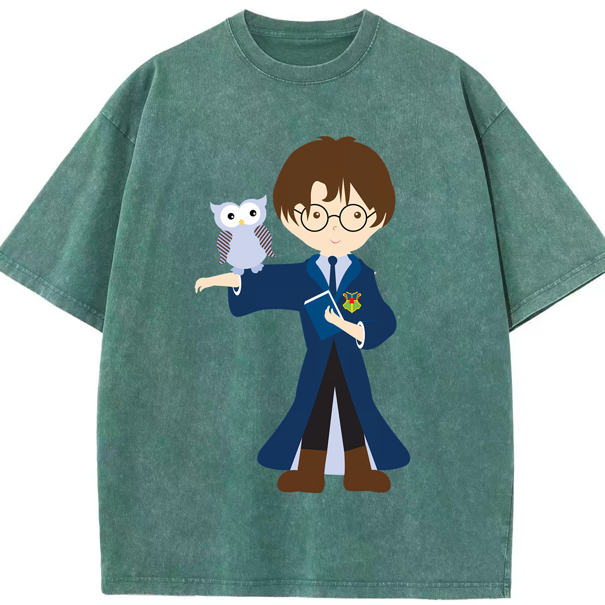（画像用） Harry Potter ハリー・ポッターシリーズ 綿100% ヴィンテージ風 半袖Tシャツ（フロントプリント）